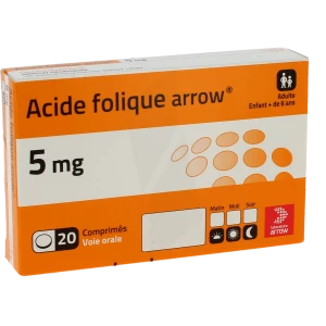 Acide Folique Arrow 5 Mg, Comprimé