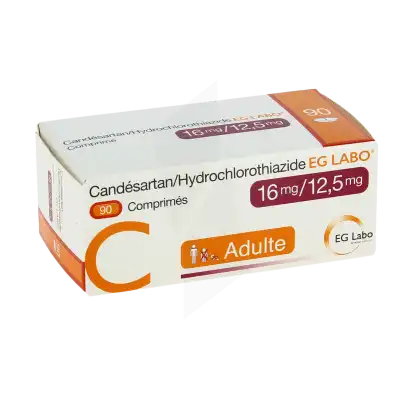 Candesartan/hydrochlorothiazide Eg Labo 16 Mg/12,5 Mg, Comprimé à Abbeville