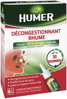 Humer Décongestionnant Rhume Spray Nasal 20ml à Bourges