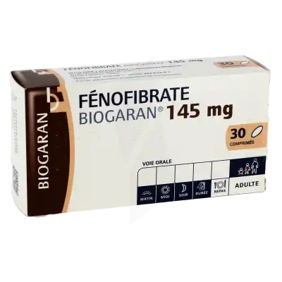 Fenofibrate Biogaran 145 Mg, Comprimé à Lavernose-Lacasse