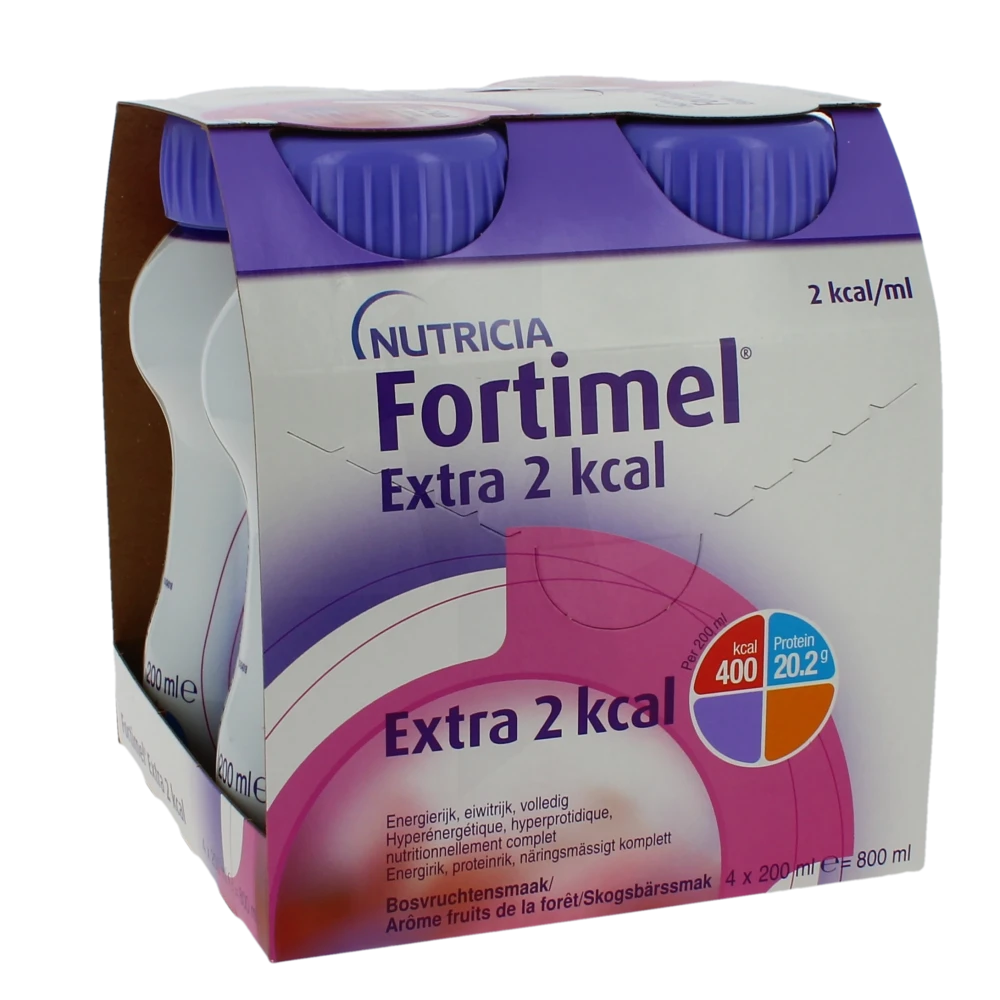 Fortimel Extra 2 Kcal Nutriment Fruits De La Forêt 4 Bouteilles/200ml