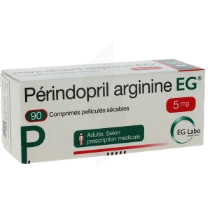 Perindopril Arginine Eg 5 Mg Cpr Pell Séc Plq Pvc/pvdc/alu/90