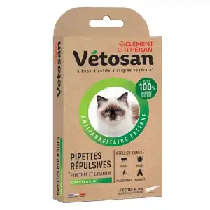 Vetosan Pipette RÉpulsive Chat/chaton B/2 à La Lande-de-Fronsac