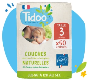 Tidoo Couches Naturelles T3 4-9kg Paquet/50