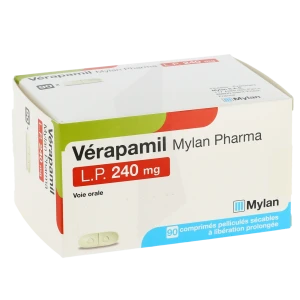 Verapamil Viatris Lp 240 Mg, Comprimé Pelliculé Sécable à Libération Prolongée