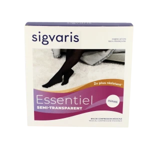 Sigvaris Essentiel Semi-transparent Bas Auto-fixants  Femme Classe 2 Naturel X Large Normal