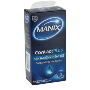 Manix Contact Plus Préservatifs Lubrifiés B/12