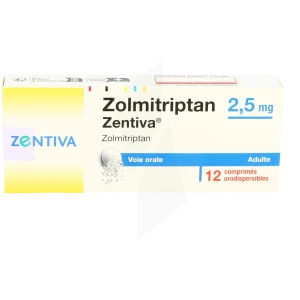 Zolmitriptan Zentiva 2,5 Mg, Comprimé Orodispersible