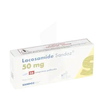 Lacosamide Sandoz 50 Mg, Comprimé Pelliculé à NANTERRE