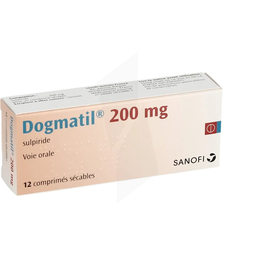 Dogmatil 200 Mg, Comprimé Sécable
