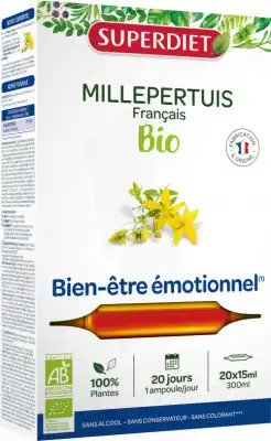 Superdiet Millepertuis Bio Solution Buvable 20 Ampoules/15ml à Bourges