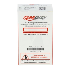 Qvarspray 100 Microgrammes/dose, Solution Pour Inhalation En Flacon Pressurisé