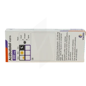 Acebutolol Viatris 200 Mg, Comprimé Pelliculé