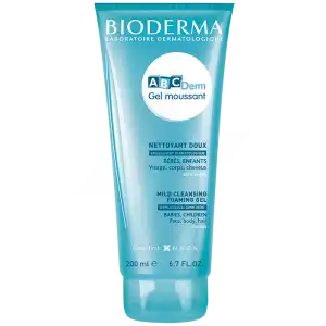 Bioderma Abcderm Gel Moussant Nettoyant Doux Bébé Visage & Corps 200ml à Mérignac