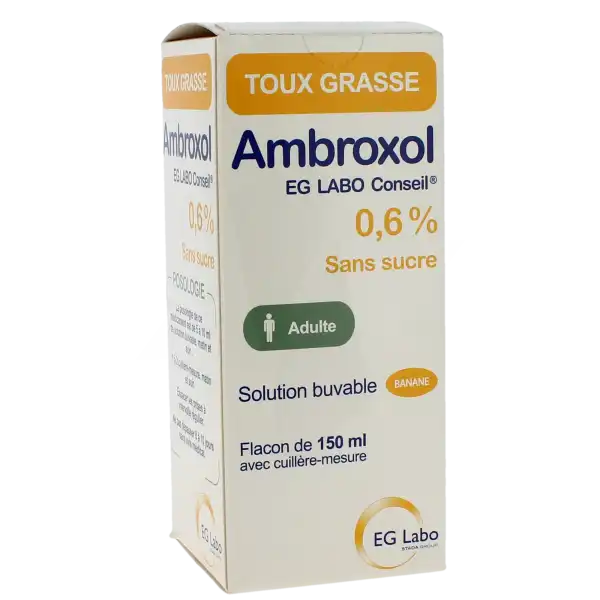 Ambroxol Eg Labo Conseil 0,6 %, Solution Buvable