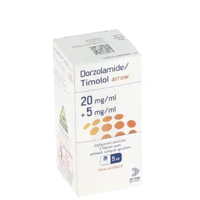 DORZOLAMIDE/TIMOLOL ARROW 20 mg/ml + 5 mg/ml, collyre en solution