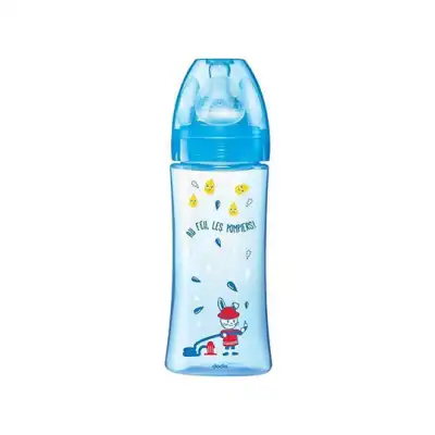 Dodie Initiation+ Biberon TÉtine 3vitesses DÉbit 3 +6mois Bleu Pompier 330ml à Bordeaux