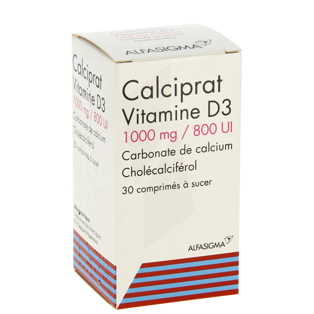 Calciprat Vitamine D3 1000 Mg/800 Ui, Comprimé B/30cp