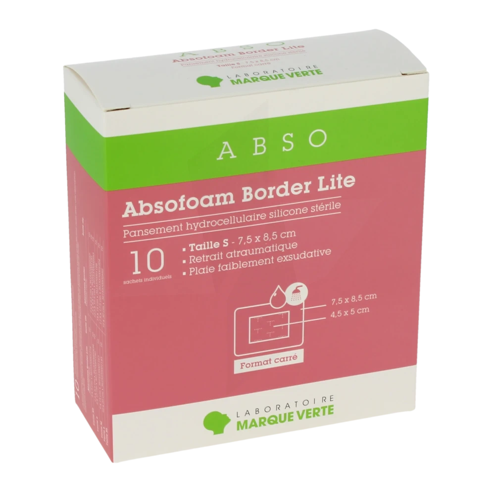 Absofoam Border Lite Pans Hydrocellulaire 7,5x8,5cm B/10