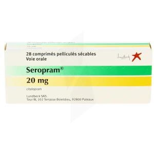 Seropram 20 Mg, Comprimé Pelliculé Sécable
