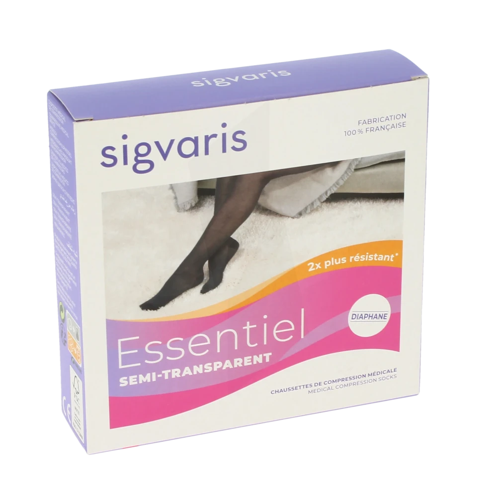 Sigvaris Essentiel Semi-transparent Chaussettes  Femme Classe 2 Naturel X Large Normal