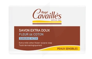 Rogé Cavaillès Savon Solide Surgras Extra Doux Fleur De Coton 250g