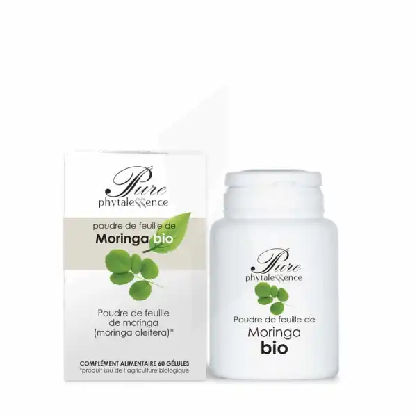 Phytalessence Pure Poudre De Feuilles De Moringa Bio 60 Gélules