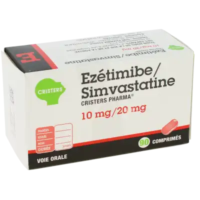 Ezetimibe/simvastatine Cristers Pharma 10 Mg/20 Mg, Comprimé à SAINT-PRIEST