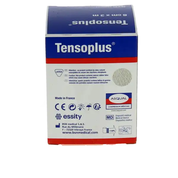 Tensoplus Bande Cohésive Blanc 8cmx3m