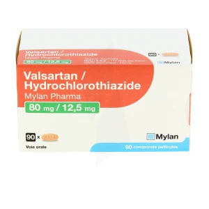 Valsartan/hydrochlorothiazide Viatris 80 Mg/12,5 Mg, Comprimé Pelliculé