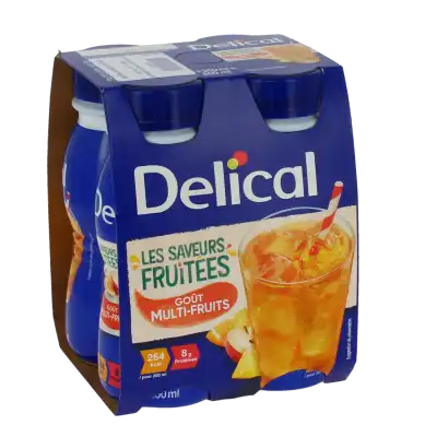 Delical Boisson Fruitee Nutriment Saveur Multi-fruits 4bouteilles/200ml à Seyssins