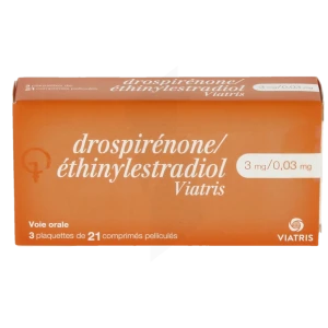 Drospirenone/ethinylestradiol Viatris 3 Mg/0,03 Mg, Comprimé Pelliculé