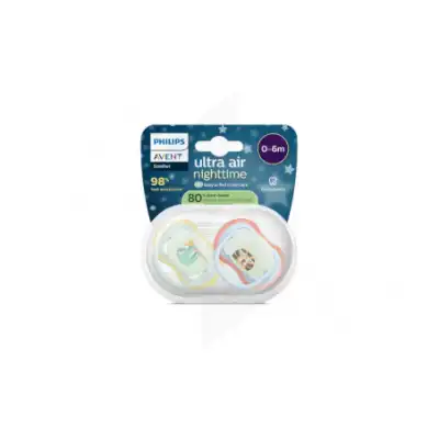 Avent Ultra Start Sucettes Orthodontiques Décor Jungle 0 à 6 Mois 2 Sucettes à Genas