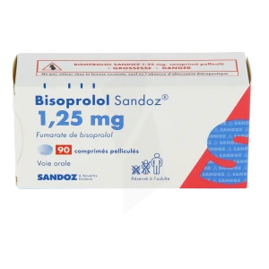 Bisoprolol Sandoz 1,25 Mg, Comprimé Pelliculé