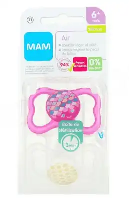 Mam Sucette Air 6mois+  Silicone Bte2 à SAINT-MEDARD-EN-JALLES