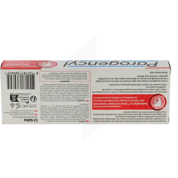 Parogencyl Pâte Dentifrice Soin Intensif Gencives Menthe 2t/75ml