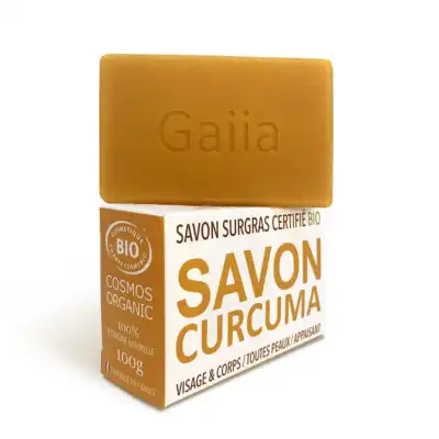 Gaiia Savon à Froid Surgras Neutre Bio Curcuma 100g à Cavignac