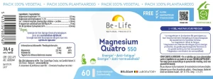 Be-life Mg Quatro 550 Gélules B/60
