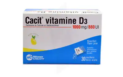 Cacit Vitamine D3 1000 Mg/880 Ui, Granulés Effervescents 30sach/8g à ALES