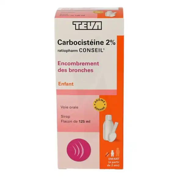 Carbocisteine Ratiopharm Conseil 2 Pour Cent Enfants, Sirop