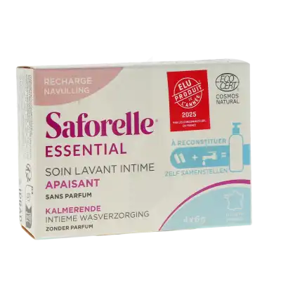 Saforelle Essential Soin Lavant Intime A Reconstituer Boîtier De Recharge Apaisant 2x200 Ml à FRENEUSE