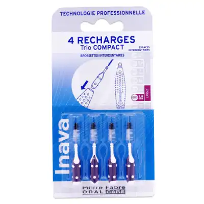 Inava Trio Compact Brossette Recharge Violet B/6 à CHAMPAGNOLE