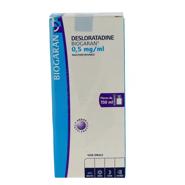 Desloratadine Biogaran 0,5 Mg/ml, Solution Buvable