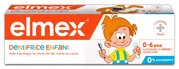 Elmex Enfant Dentifrice 0-6 Ans T/50ml Boule & Bill