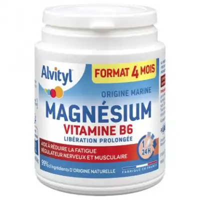 Alvityl Magnésium Vitamine B6 Libération Prolongée Comprimés Lp Pot/120 à Salins-les-Bains