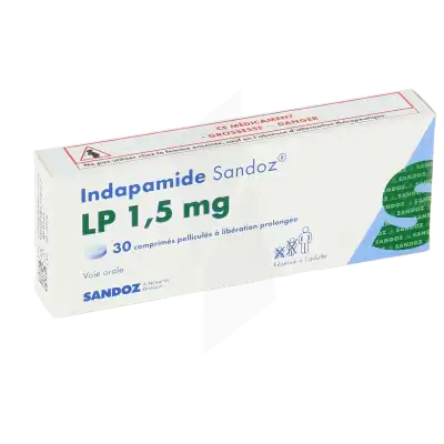 Indapamide Sandoz Lp 1,5 Mg, Comprimé Pelliculé à Libération Prolongée à Clermont-Ferrand