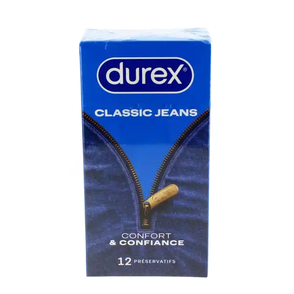 Durex Classic Jeans Préservatif Lubrifié Etui/12