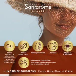 Santrome Bio Gummies Gomme Sublime Soleil 2 En 1 Pot/30