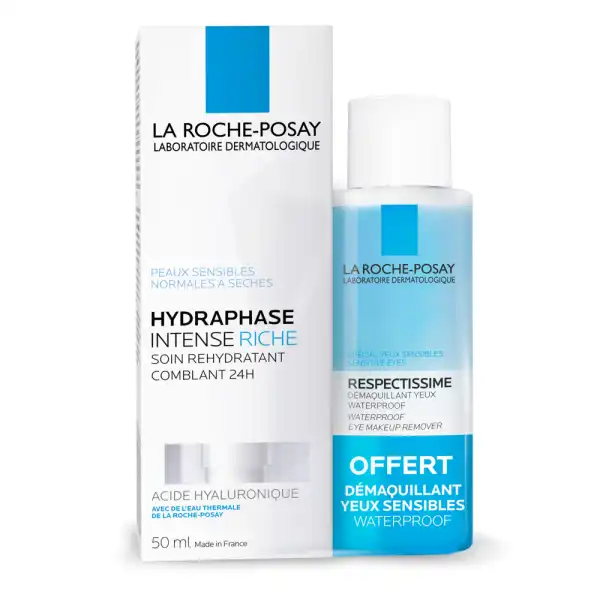 Hydraphase Intense Riche Crème 50ml + Respectissime Démaquillant