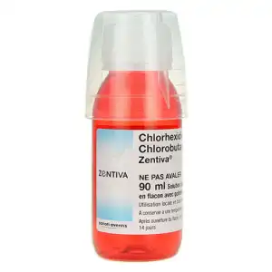 Chlorhexidine/chlorobutanol Zentiva 0,5 Ml/0,5 G Pour 100 Ml, Solution Pour Bain De Bouche En Flacon à Paris